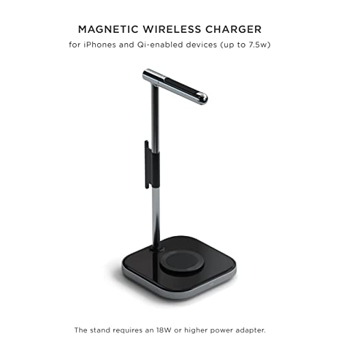Satechi 2-in-1 Headphone Stand & Wireless Charger – USB-C Output