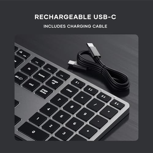 Satechi Slim X3 Bluetooth Backlit Keyboard - for Mac & iPad (Space Gray)