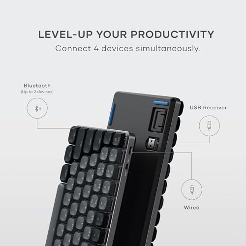 Dark Gray LED Backlit Bluetooth Keyboard for Mac and Windows